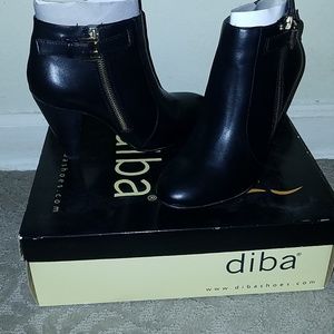Diba Deanne ankle booties black  gold NWT NWB
